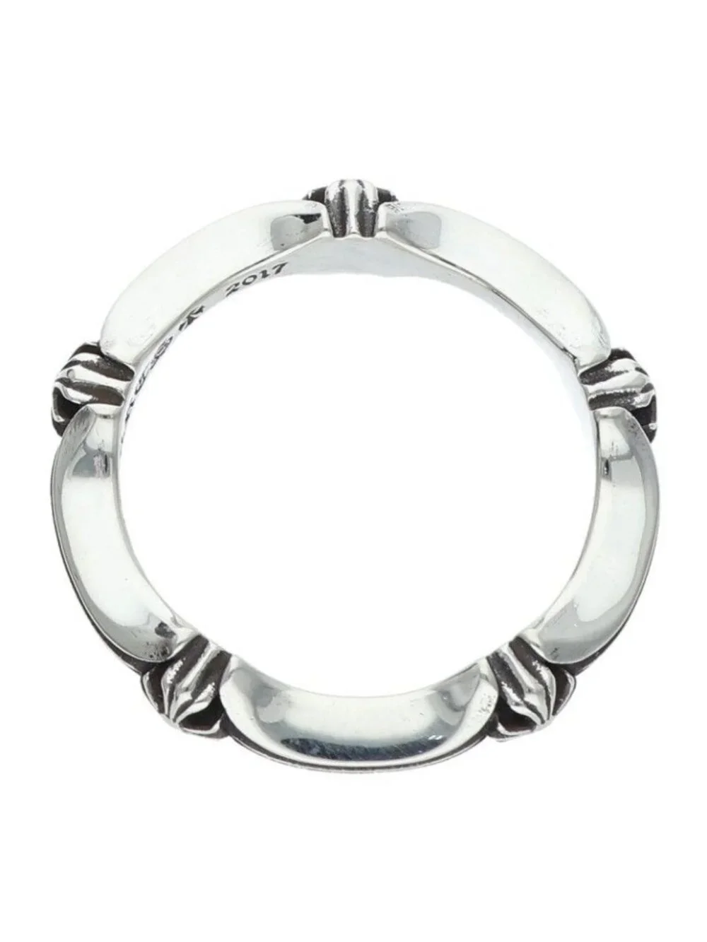 Chrome Hearts Plus and Bone Ring Silver